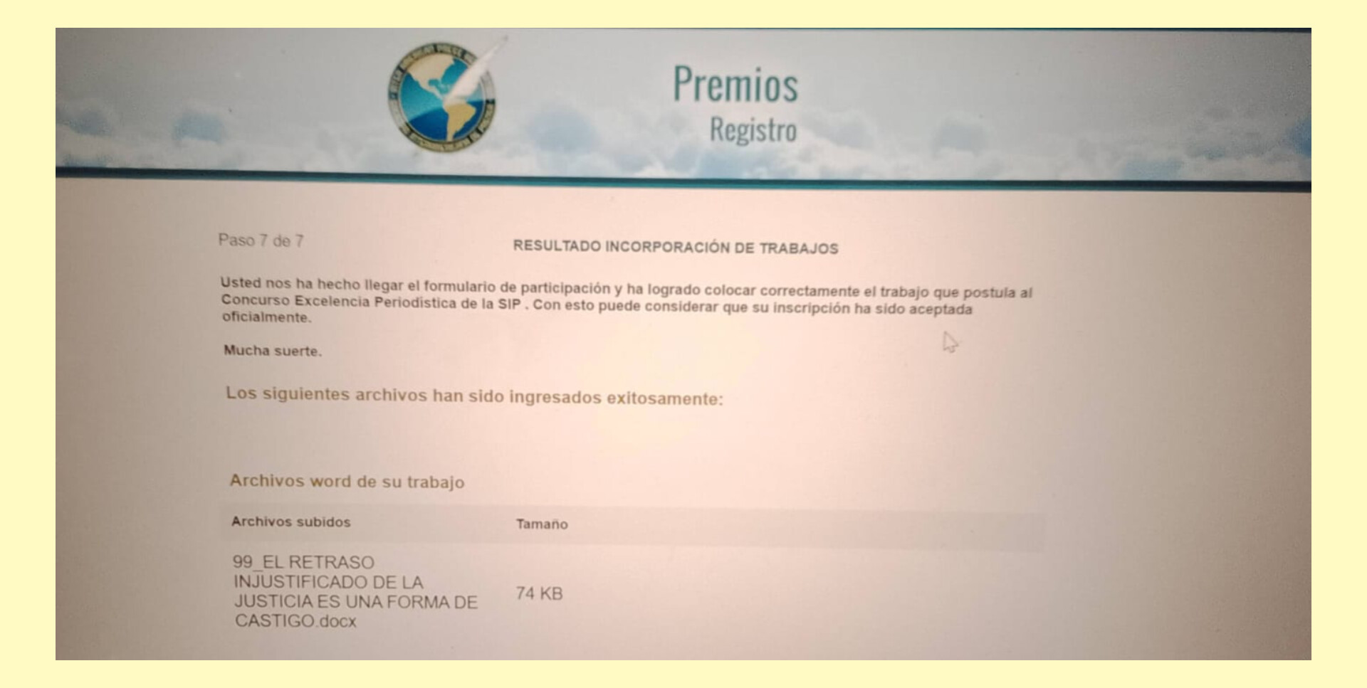 Correodelsur.hn y su director, Carlos Eduardo Avila Aguiler, postulados oficialmente a los premios: "Excelencia Periodística de la SIP".